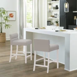 27" Desco Wood Upholstered Counter Height Barstool White - Hillsdale Furniture 23 27" Desco Wood Upholstered Counter Height Barstool White - Hillsdale Furniture -Hillsdale Furniture GUEST 00ffa0ad bc57 43bc 9dde b6c3bc61c0e7