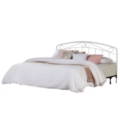 Jolie Metal Arched Scroll Design Headboard And Bed Frame White - Hillsdale Furniture -Hillsdale Furniture GUEST 06bec4b6 42bd 4079 bbd6 1d9830bb61e3