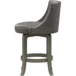 Napa Valley Wood Swivel Counter Height Barstool Aged Gray/Charcoal - Hillsdale Furniture -Hillsdale Furniture GUEST 074cc926 127c 4d0e 9e55 036160d989ea