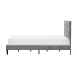 Queen Crestwood Upholstered Chevron Pleated Platform Bed With 2 Dual USB Ports Gray - Hillsdale Furniture 23 Queen Crestwood Upholstered Chevron Pleated Platform Bed With 2 Dual USB Ports Gray - Hillsdale Furniture -Hillsdale Furniture GUEST 0ea38a7a a575 4f30 9223 669f87270fb2