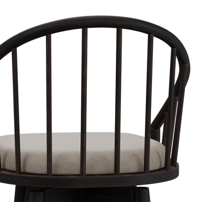 Braddock Spindle Back Memory Return Swivel Counter Height Barstool Rubbed Black - Hillsdale Furniture 10 Braddock Spindle Back Memory Return Swivel Counter Height Barstool Rubbed Black - Hillsdale Furniture - Image 8