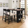 5pc Knolle Park Wood Counter Height Dining Set Black With Oak Wire Brush Finished Top - Hillsdale Furniture -Hillsdale Furniture GUEST 12c4f745 fddf 4c3c 90d0 7eb2abc7976c