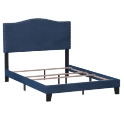 Queen Kiley Velvet Upholstered Bed Blue - Hillsdale Furniture -Hillsdale Furniture GUEST 18db1ba2 ccbd 4980 af30 61536f110661