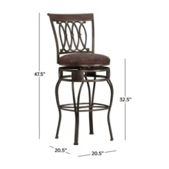 32" Montello Swivel Barstool Bronze/Brown - Hillsdale Furniture -Hillsdale Furniture GUEST 1a846b8a efa0 4568 8a17 4322ecd27865