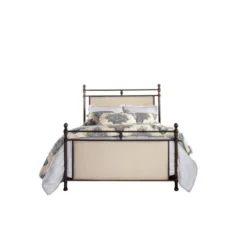 Ashley Metal And Upholstered Bed Set Linen Stone Fabric/Rustic Brown - Hillsdale Furniture -Hillsdale Furniture GUEST 1d0426f4 c3be 404a 89a2 99d0783454e2