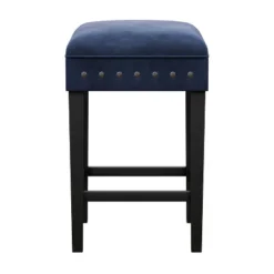 Cassidy Wood Upholstered Backless Counter Height Stool Black/Blue Velvet - Hillsdale Furniture 13 Cassidy Wood Upholstered Backless Counter Height Stool Black/Blue Velvet - Hillsdale Furniture -Hillsdale Furniture GUEST 201bdf20 7633 4f11 847c cb9e6c2fca95