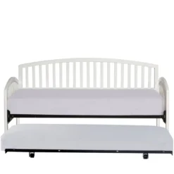 Twin Carolina Daybed With Suspension Deck And Rollout Trundle White - Hillsdale Furniture -Hillsdale Furniture GUEST 20d104e2 8443 4303 b06a bd6c7a4efefd