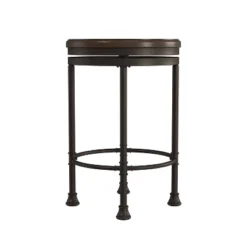Casselberry Swivel Backless Round Counter Height Barstool Distressed Walnut/Brown - Hillsdale Furniture -Hillsdale Furniture GUEST 28554fbe ff2e 44ff bf8b d35fc5ee1bc2