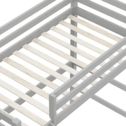 Kids' Twin Caspian Study Loft With Hanging Nightstand Gray - Hillsdale Furniture -Hillsdale Furniture GUEST 292c64b9 7584 4698 9eae 5bd0507b6793