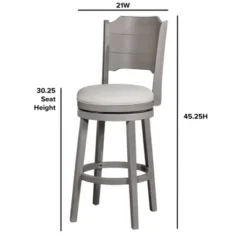 30.25" Clarion Swivel Barstool Distressed Gray - Hillsdale Furniture -Hillsdale Furniture GUEST 2ab6b461 c424 4b76 a674 4e17206494b6
