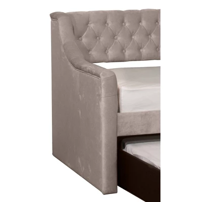 Twin Jaylen Upholstered Daybed With Trundle Unit Silver Fabric - Hillsdale Furniture 8 Twin Jaylen Upholstered Daybed With Trundle Unit Silver Fabric - Hillsdale Furniture - Image 6