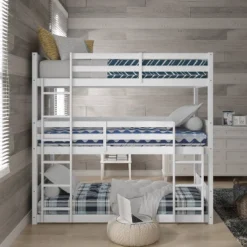 Twin Capri Wood Triple Bunk Bed White - Hillsdale Furniture -Hillsdale Furniture GUEST 2f7ed0bd 3b0c 4826 94d4 6c8b26e2eb89