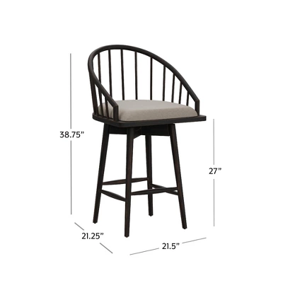 Braddock Spindle Back Memory Return Swivel Counter Height Barstool Rubbed Black - Hillsdale Furniture 13 Braddock Spindle Back Memory Return Swivel Counter Height Barstool Rubbed Black - Hillsdale Furniture - Image 11