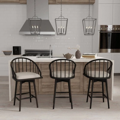 Braddock Spindle Back Memory Return Swivel Counter Height Barstool Rubbed Black - Hillsdale Furniture 12 Braddock Spindle Back Memory Return Swivel Counter Height Barstool Rubbed Black - Hillsdale Furniture - Image 10