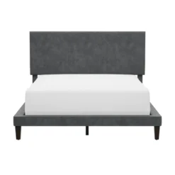 Muellen Upholstered Platform Bed With 2 Dual USB Ports Graphite Gray Vinyl - Hillsdale Furniture -Hillsdale Furniture GUEST 3f5a8fa7 5b71 4b1f 9879 674bf8e18dc0