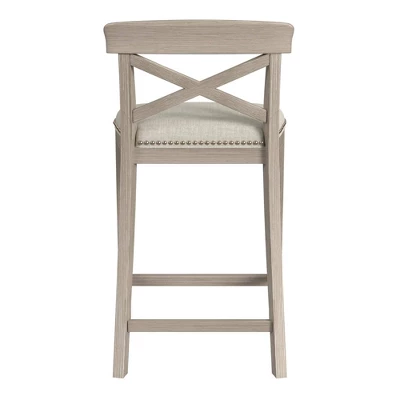Set Of 2 26" Bayview NonSwivel Counter Height Barstool White/Silver - Hillsdale Furniture 6 Set Of 2 26" Bayview NonSwivel Counter Height Barstool White/Silver - Hillsdale Furniture - Image 4