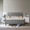 McArthur Metal And Upholstered Bed Matte Black/Gray Fabric - Hillsdale Furniture -Hillsdale Furniture GUEST 409d3c58 3863 42f5 b221 e363fbaf674a