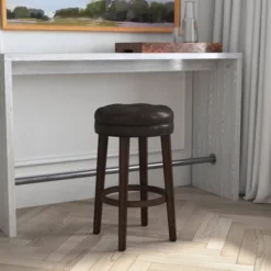 30.5" Krauss Wood Backless Swivel Barstool Charcoal Gray - Hillsdale Furniture -Hillsdale Furniture GUEST 41c63c1a fed7 46f7 a9aa 8832401a6a65