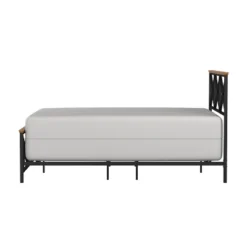 Queen Ashford Metal Bed With Wood Accent Textured Black Oak Finished Wood - Hillsdale Furniture -Hillsdale Furniture GUEST 4243090c b0ca 4bee 86d3 4001853bd4dd