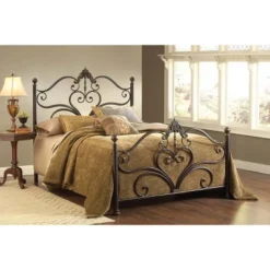 Newton Bed With Rails - Antique Brown (Queen) - Hillsdale Furniture 8 Newton Bed With Rails - Antique Brown (Queen) - Hillsdale Furniture -Hillsdale Furniture GUEST 42683562 566a 402f bbe1 9e1a3b9bffcb