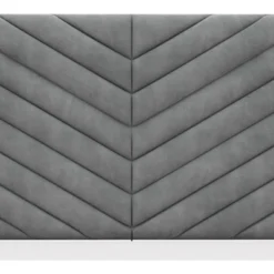 Queen Crestwood Upholstered Chevron Pleated Headboard With USB Ports Gray - Hillsdale Furniture -Hillsdale Furniture GUEST 42a13ba7 33eb 452b 9fbe 0623070966f2