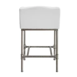 Dillon Metal Counter Height Barstool Textured Silver/White - Hillsdale Furniture -Hillsdale Furniture GUEST 4455636f af1a 4843 807a 78b30e78fbd5