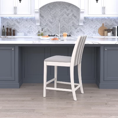 Iris Wood Counter Height Stool White - Hillsdale Furniture 4 Iris Wood Counter Height Stool White - Hillsdale Furniture - Image 2