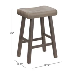 26" Saddle Wood Backless Counter Height Barstool Rustic Gray - Hillsdale Furniture 21 26" Saddle Wood Backless Counter Height Barstool Rustic Gray - Hillsdale Furniture -Hillsdale Furniture GUEST 458fe193 2561 4cd0 9383 92e3b8f71402