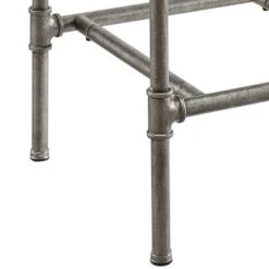 Dillon Metal Counter Height Barstool Textured Silver/White - Hillsdale Furniture -Hillsdale Furniture GUEST 48fb10d8 b906 46d8 a2e7 8f261bd17d8c