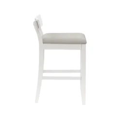Warren Wood And Upholstered Counter Height Stool Sea White - Hillsdale Furniture -Hillsdale Furniture GUEST 4aecb52c acf7 4d2f 970c 81990a239ab8