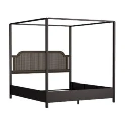 Melanie Wood And Metal Canopy Bed Oiled Bronze - Hillsdale Furniture -Hillsdale Furniture GUEST 4b3b220c b07a 46c4 8de8 722414f509e6