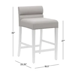 27" Desco Wood Upholstered Counter Height Barstool White - Hillsdale Furniture 16 27" Desco Wood Upholstered Counter Height Barstool White - Hillsdale Furniture -Hillsdale Furniture GUEST 4c62012d 3d3a 4bd4 a3de 044277e6af30