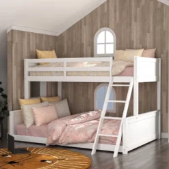 Twin Over Full Capri Wood Bunk Bed White - Hillsdale Furniture -Hillsdale Furniture GUEST 4c667a22 56b2 40ed 806c 7bb294f9f36a