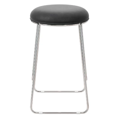Southlake Backless Metal Counter Height Stool Chrome/Black Vinyl - Hillsdale Furniture 5 Southlake Backless Metal Counter Height Stool Chrome/Black Vinyl - Hillsdale Furniture - Image 3