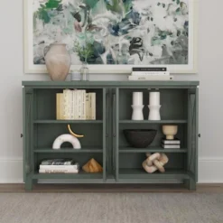 Bayside Four (4) Door Cabinet Robin Egg Blue - Hillsdale Furniture