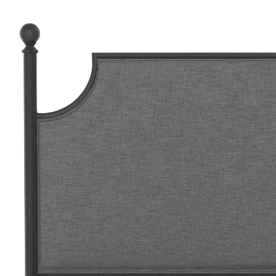 McArthur Metal And Upholstered Bed Matte Black/Gray Fabric - Hillsdale Furniture 10 McArthur Metal And Upholstered Bed Matte Black/Gray Fabric - Hillsdale Furniture - Image 8