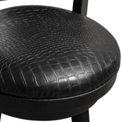 Brannon Swivel Height Barstool Black/Faux Croc Skin - Hillsdale Furniture -Hillsdale Furniture GUEST 514588bc 7bba 4f83 8754 0b714b124c38