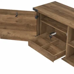 70" Prestwick Gaming Ready Wood TV Stand With 2 Doors And Shelves For TVs Up To 78" Knotty Oak Top - Hillsdale Furniture -Hillsdale Furniture GUEST 54bce7d4 6c4e 418e 896e 0539c1336676