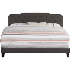 Queen Nicole Upholstered Bed In One Stone Fabric - Hillsdale Furniture -Hillsdale Furniture GUEST 59b955a1 f853 4604 ba45 3a75bee2c66b