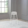 Aubrie Backless 30" Swivel Barstool Off White/Silver - Hillsdale Furniture -Hillsdale Furniture GUEST 5d88801d 1ab0 4b86 bcb8 bdbf4736441c