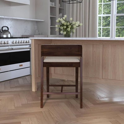 Dresden Non Swivel Counter Height Barstool Walnut - Hillsdale Furniture 3 Dresden Non Swivel Counter Height Barstool Walnut - Hillsdale Furniture