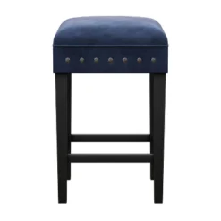 Cassidy Wood Upholstered Backless Counter Height Stool Black/Blue Velvet - Hillsdale Furniture 15 Cassidy Wood Upholstered Backless Counter Height Stool Black/Blue Velvet - Hillsdale Furniture -Hillsdale Furniture GUEST 5f6e6a3d 3ba5 4bc1 84aa a8ff187a6b2e