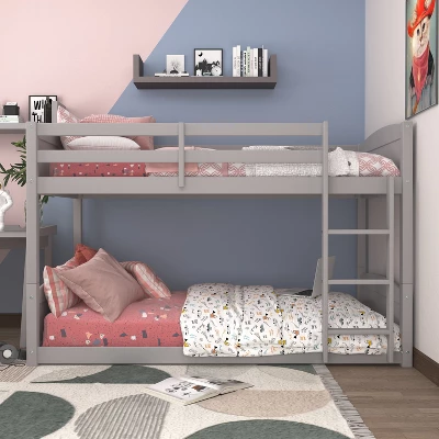 Twin Over Twin Alexis Wood Arch Floor Bunk Bed - Hillsdale Furniture 3 Twin Over Twin Alexis Wood Arch Floor Bunk Bed - Hillsdale Furniture