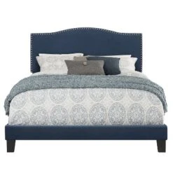 Queen Kiley Velvet Upholstered Bed Blue - Hillsdale Furniture -Hillsdale Furniture GUEST 60dbc74a 9913 401e 9c1f b848bb3ff301