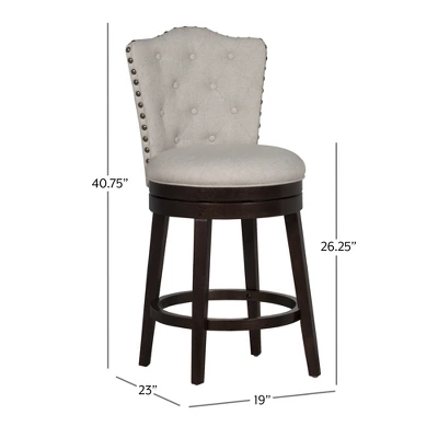 Edenwood Swivel Counter Height Barstool Cream - Hillsdale Furniture 12 Edenwood Swivel Counter Height Barstool Cream - Hillsdale Furniture - Image 10