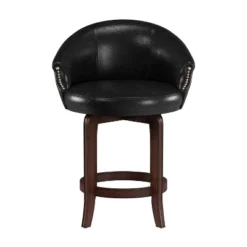 25" Dartford Swivel Counter Height Barstool Brown/Black - Hillsdale Furniture