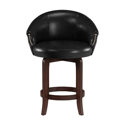25" Dartford Swivel Counter Height Barstool Brown/Black - Hillsdale Furniture 3 25" Dartford Swivel Counter Height Barstool Brown/Black - Hillsdale Furniture