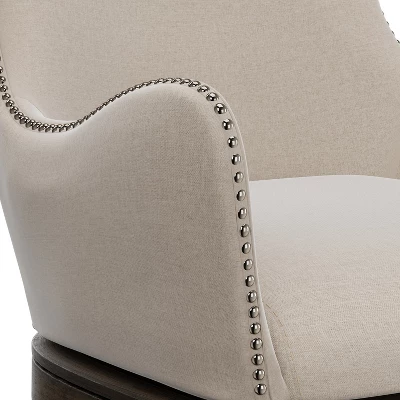 25.75" Caydena Memory Return Swivel Wood Counter Height Barstool Rustic Gray/Cream Fabric - Hillsdale Furniture 11 25.75" Caydena Memory Return Swivel Wood Counter Height Barstool Rustic Gray/Cream Fabric - Hillsdale Furniture - Image 9