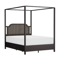 Melanie Wood And Metal Canopy Bed Oiled Bronze - Hillsdale Furniture -Hillsdale Furniture GUEST 678369b9 1c83 4d16 8acf 07d557687ec8