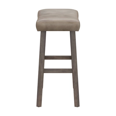 26" Saddle Wood Backless Counter Height Barstool Rustic Gray - Hillsdale Furniture 8 26" Saddle Wood Backless Counter Height Barstool Rustic Gray - Hillsdale Furniture - Image 6